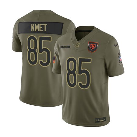 Youth's Chicago Bears #85 Cole Kmet Nike Olive 2025 Salute to Service Retired Limited Jersey
