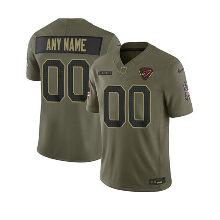 Youth's Arizona Cardinals Custom Nike Olive 2025 Salute to Service Retired Limited Jersey