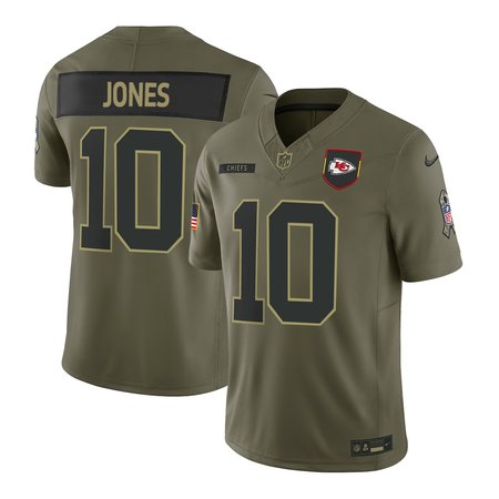 Youth's Kansas City Chiefs #10 Isiah Pacheco Nike Olive 2025 Salute to Service Retired Limited Jersey