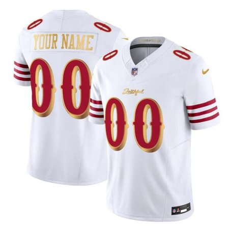Men's San Francisco 49ers Custom White Rivalries Collection F.U.S.E. Vapor Limited Stitched Jersey