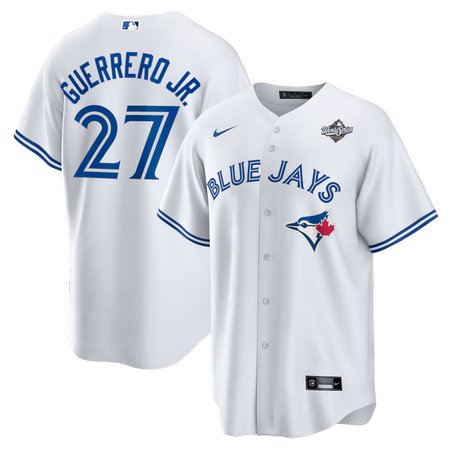 Men's Toronto Blue Jays #27 Vladimir Guerrero Jr. Nike White 2025 World Series Limited Jersey