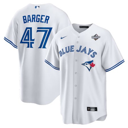 Youth Toronto Blue Jays #47 Addison Barger Nike White 2025 World Series Home Replica Player Jersey