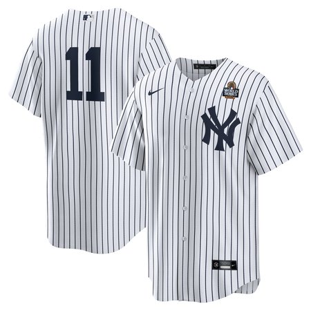 Men's New York Yankees #11 Anthony Volpe White 2024 World Series Home Replica Player Jersey