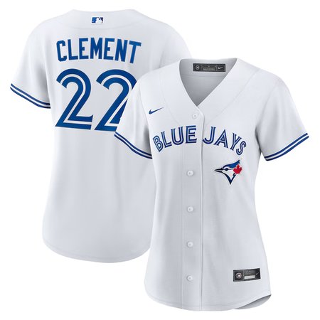 Women's Toronto Blue Jays #22 Ernie Clement Nike White Home Replica Jersey