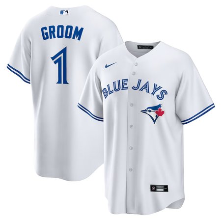 Youth Toronto Blue Jays Nike #1 Groom White Home Replica Jersey