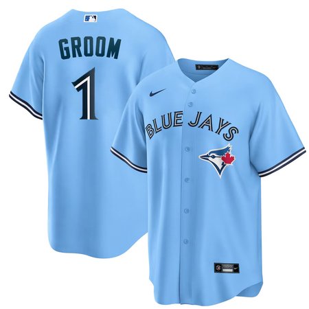 Youth Toronto Blue Jays Nike #1 Groom Blue Home Replica Jersey