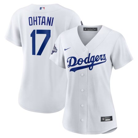 Women's Los Angeles Dodgers #17 Shohei Ohtani Nike White 2025 World Series Champions Home Replica Player Jersey