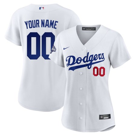 Women's Los Angeles Dodgers Nike White 2025 World Series Champions Home Custom Limited Jersey