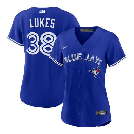 Women's Toronto Blue Jays #38 Nathan Lukes Nike Royal Home Replica Jersey