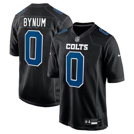 Men's Indianapolis Colts #0 Camryn Bynum Nike Carbon Black Fashion Game Jersey