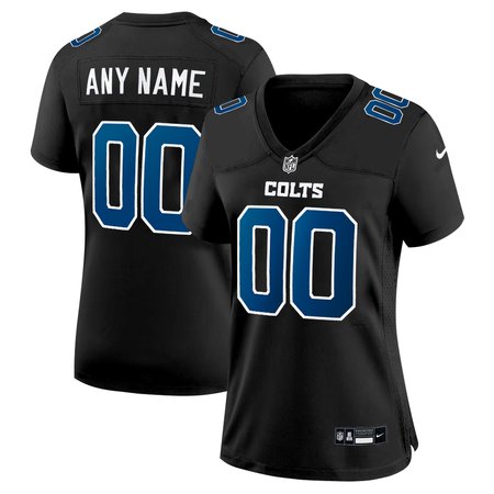 Women's Indianapolis Colts Custom Nike Carbon Black Fashion Game Jersey