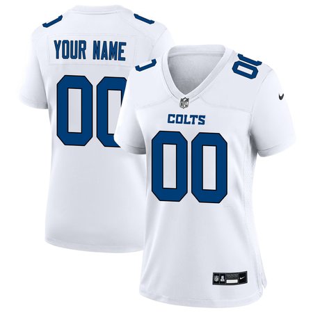 Women's Indianapolis Colts Custom Nike Tundra White Fashion Game Jersey
