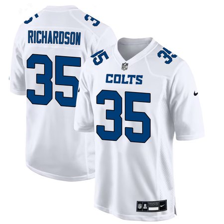 Men's Indianapolis Colts #35 Johnathan Edwards Nike Tundra White Fashion Game Jersey