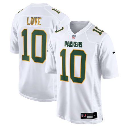Youth Green Bay Packers #10 Jordan Love Nike Tundra White Fashion Game Jersey
