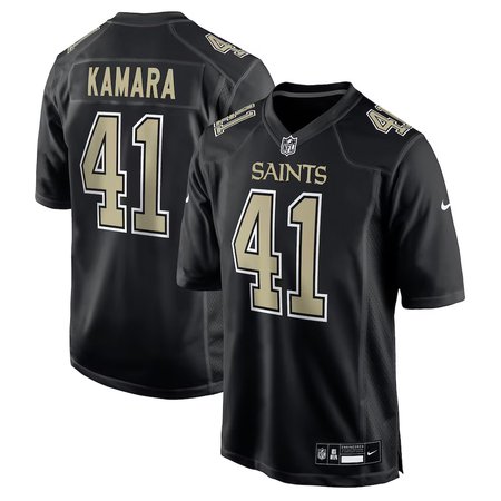 Youth New Orleans Saints #41 Alvin Kamara Nike Carbon Black Fashion Game Jersey