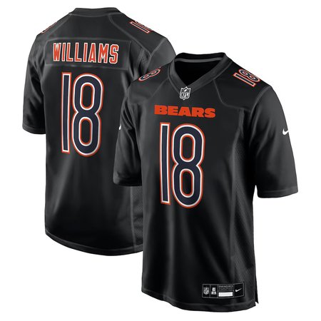 Youth Chicago Bears #18 Caleb Williams Carbon Black Fashion Game Jersey