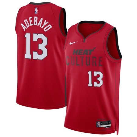 Unisex Miami Heat Bam Adebayo Red 2024/25 Swingman Player Jersey - City Edition