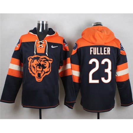 Bears #23 Kyle Fuller Navy Blue Player Pullover NFL Hoodie