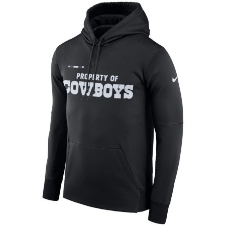 Men's Dallas Cowboys Black Sideline Property Of Performance Pullover Hoodie
