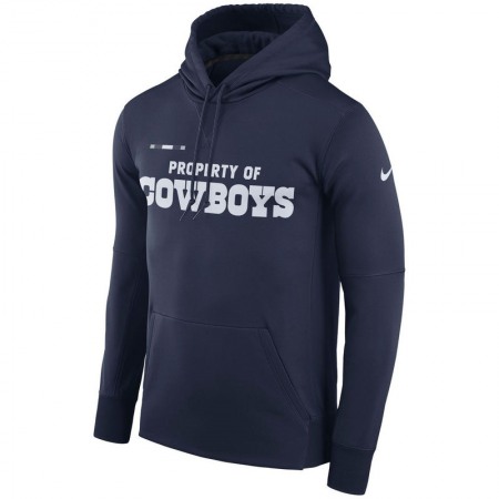Men's Dallas Cowboys Navy Sideline Property Of Performance Pullover Hoodie