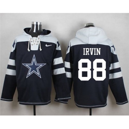 Cowboys #88 Michael Irvin Navy Blue Player Pullover NFL Hoodie
