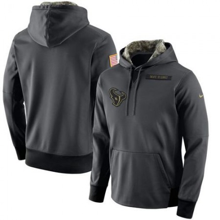 Men's Houston Texans Anthracite Salute to Service Player Performance Hoodie