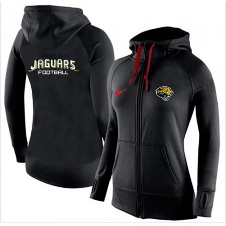 Women's Jacksonville Jaguars Full-Zip Performance Hoodie Black