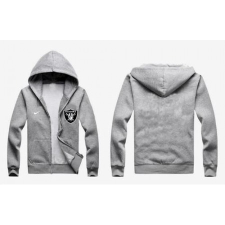 Oakland Raiders Authentic Logo Hoodie Grey