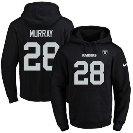 Raiders #28 Latavius Murray Black Name & Number Pullover NFL Hoodie