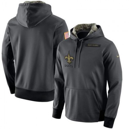 Men's New Orleans Saints Anthracite Salute to Service Player Performance Hoodie