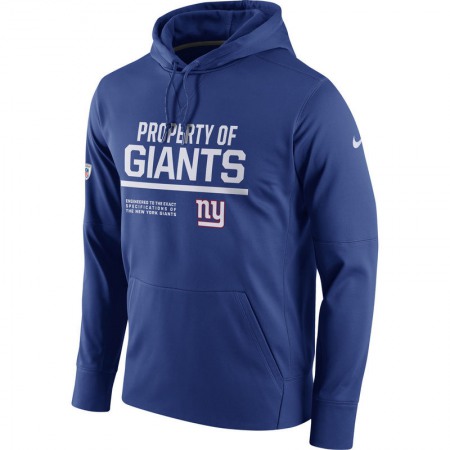 Men's New York Giants Royal Circuit Property Of Performance Pullover Hoodie