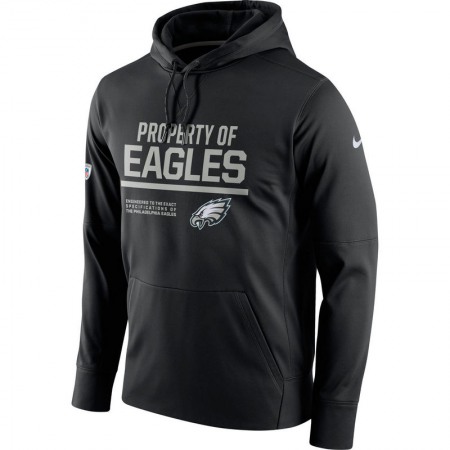 Men's Philadelphia Eagles Black Circuit Property Of Performance Pullover Hoodie