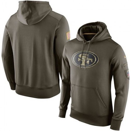 Men's San Francisco 49ers Olive Salute To Service KO Performance Hoodie