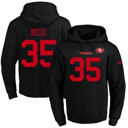 49ers #35 Eric Reid Black Name & Number Pullover NFL Hoodie