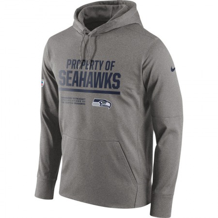 Men's Seattle Seahawks Gray Circuit Property Of Performance Pullover Hoodie
