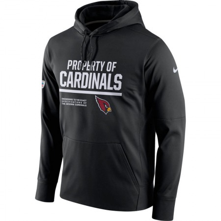 Men's Arizona Cardinals Black Circuit Property Of Performance Pullover Hoodie