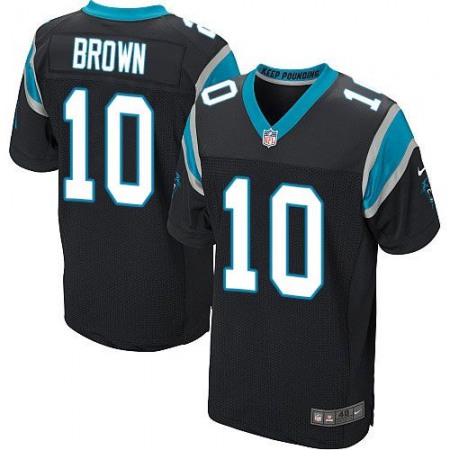 Panthers #10 Corey Brown Black Team Color Men's Stitched NFL Elite Jersey
