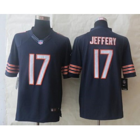 Bears #17 Alshon Jeffery Navy Blue Team Color Men's Stitched NFL Limited Jersey