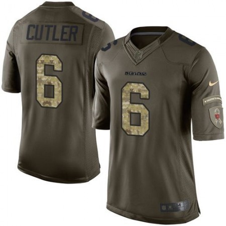 Bears #6 Jay Cutler Green Men's Stitched NFL Limited Salute to Service Jersey