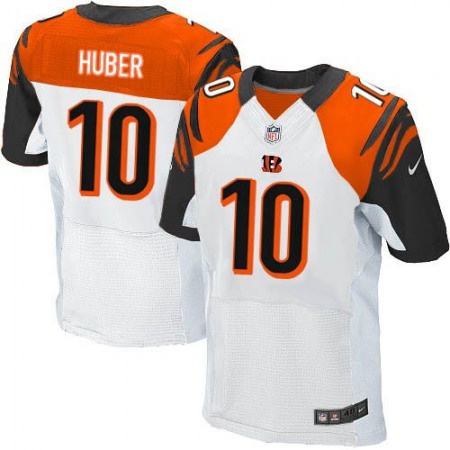 Bengals #10 Kevin Huber White Men's Stitched NFL Elite Jersey