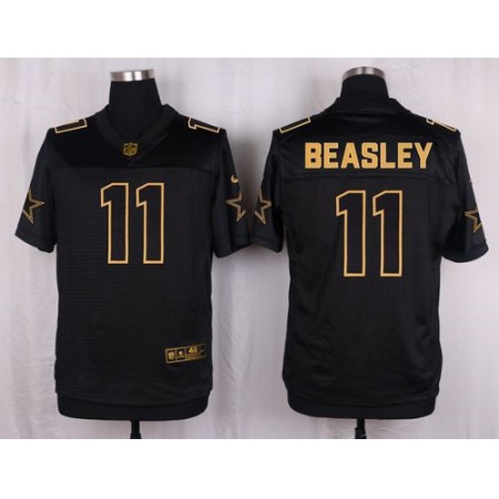 Cowboys #11 Cole Beasley Black Men's Stitched NFL Elite Pro Line Gold Collection Jersey