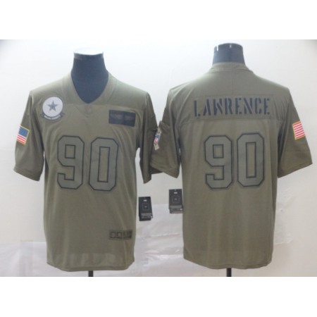Men's Dallas Cowboys #90 Demarcus Lawrence 2019 Camo Salute To Service Limited Stitched NFL Jersey