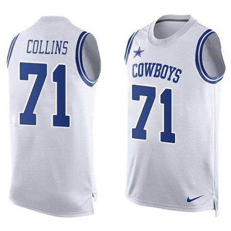 Cowboys #71 La'el Collins White Men's Stitched NFL Limited Tank Top Jersey