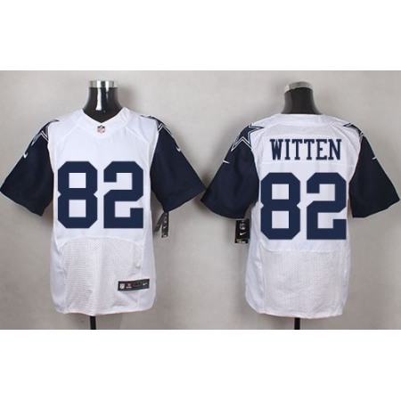 Cowboys #82 Jason Witten White Men's Stitched NFL Elite Rush Jersey