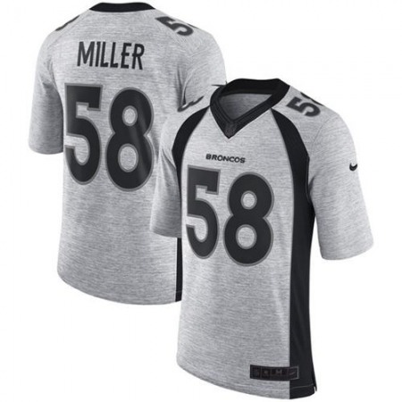 Broncos #58 Von Miller Gray Men's Stitched NFL Limited Gridiron Gray II Jersey