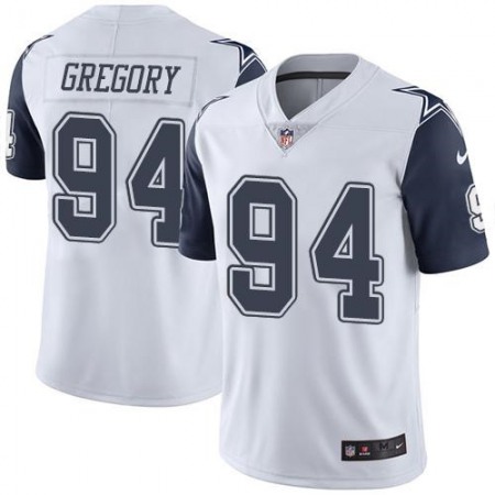 Cowboys #94 Randy Gregory White Men's Stitched NFL Limited Rush Jersey