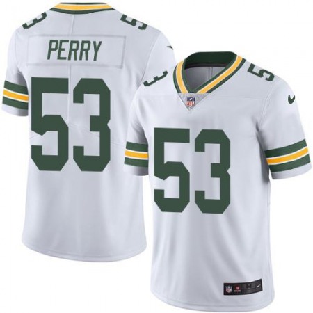 Packers #53 Nick Perry White Men's Stitched NFL Limited Rush Jersey