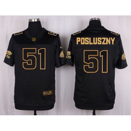 Jaguars #51 Paul Posluszny Black Men's Stitched NFL Elite Pro Line Gold Collection Jersey