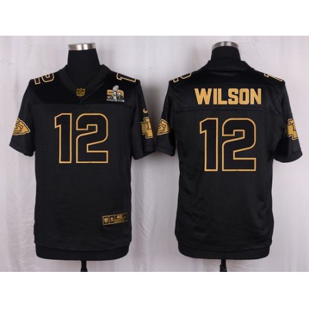 Chiefs #12 Albert Wilson Black Men's Stitched NFL Elite Pro Line Gold Collection Jersey