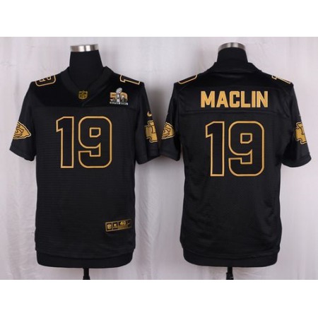Chiefs #19 Jeremy Maclin Black Men's Stitched NFL Elite Pro Line Gold Collection Jersey